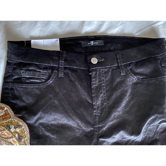 7ForAllMankind Velvet Ankle Skinny 31 Black Super Soft & Sexy! Rtl $189 - Picture 8 of 10